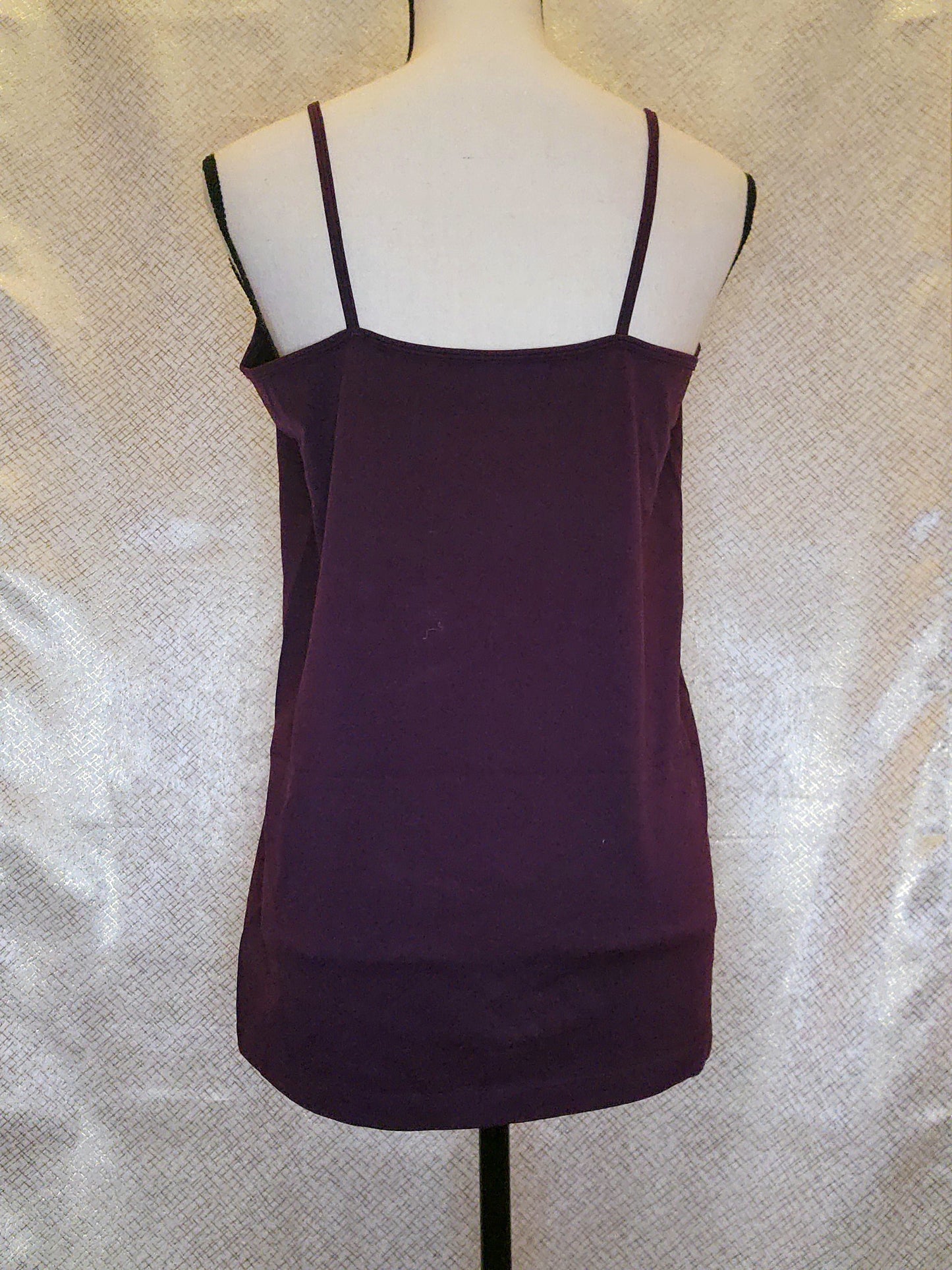 Plus Triple Criss-Cross Front Cami - Eggplant