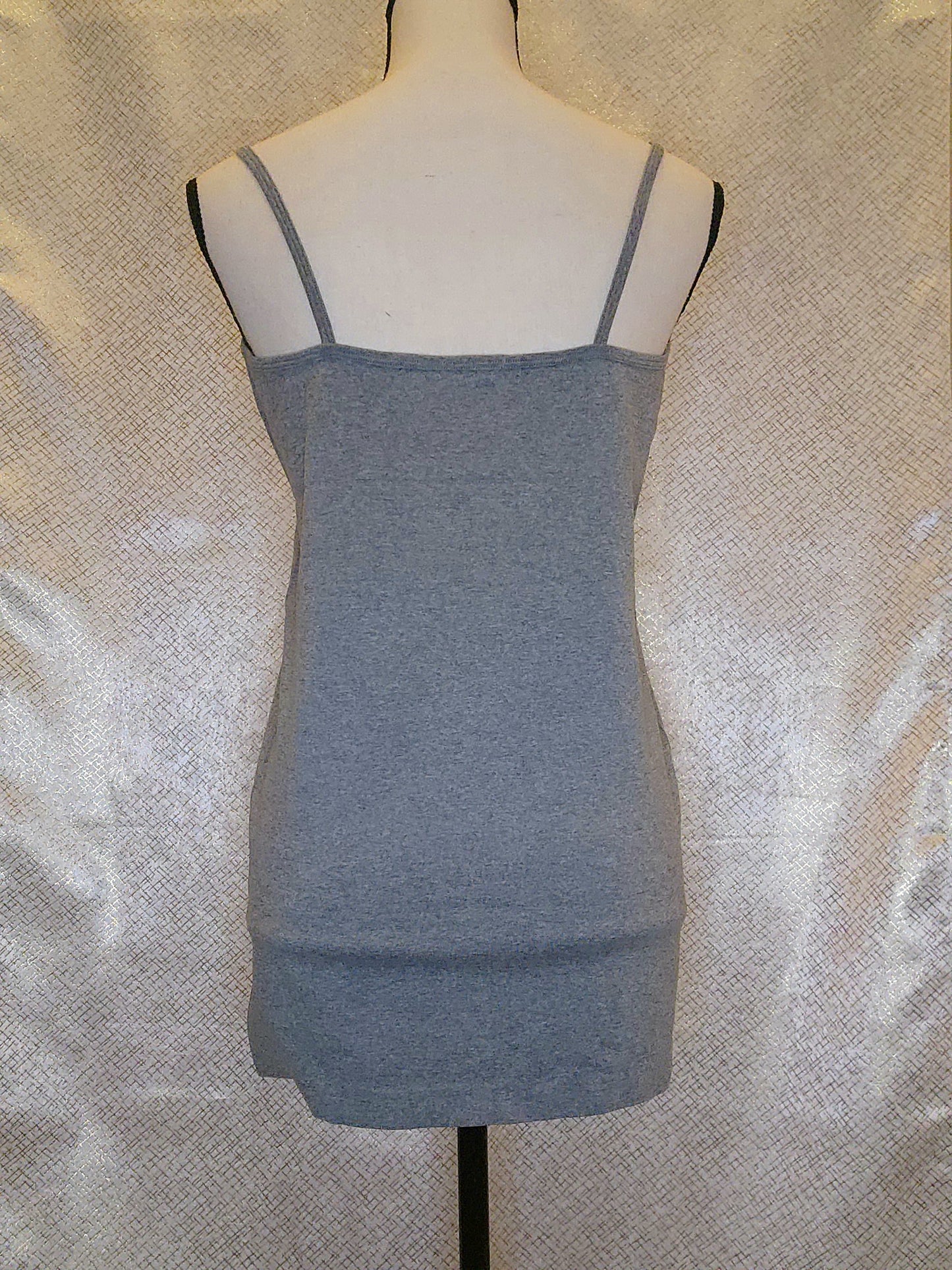 Plus Triple Criss-Cross Front Cami - Grey